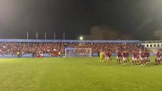 Afición del Real Murcia celebra victoria 03 ante el Alcoyano realmurcia primerarfef [upl. by Tica]