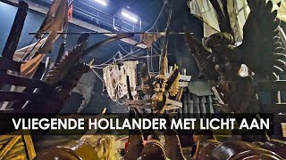 Eftelingattractie De Vliegende Hollander met de noodverlichting aan [upl. by Doowrehs]