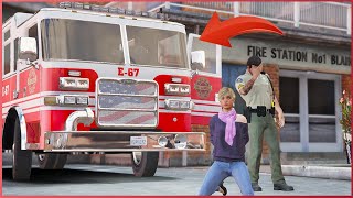 GTA 5 LSPDFR  Dont Steal My Fire Truck  New Sheriff Station Map Mod amp Car Pack [upl. by Atauqal759]