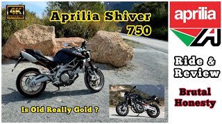 Aprilia Shiver 750  Ride amp Review Of This Beast Of A Bike  Is It Worth A Punt  British Biker 🇬🇧 [upl. by Ahsoem459]