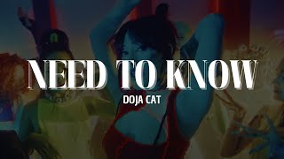 Doja Cat  Need To Know Lyrics [upl. by Adierf864]