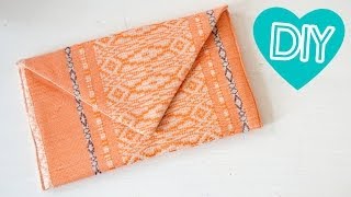 DIY Anleitung Envelope Clutch einfach selber nähen  Nähen für Anfänger [upl. by Nelli]