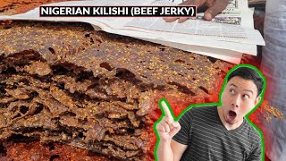 A Whole beef Jerky STREET  Nigerian Street Food  KILISHI Beef Jerky [upl. by Koah]