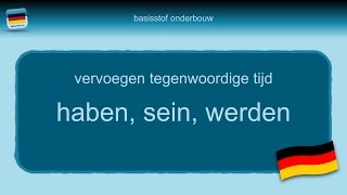 Bijles Duits grammatica 4 haben sein werden  onregelmatige werkwoorden [upl. by Anilrac683]