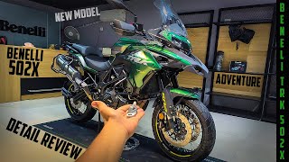 BENELLI TRK 502X New Model Detail Review  Benelli TRK 502X Forest Green Colour Walkaround [upl. by Kisung]