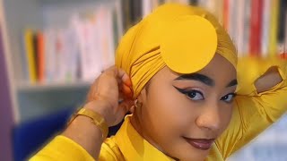 Comment bien attacher un foulard chic  modèle simple tutorial foulard turbanstyle abonnetoi [upl. by Eadwine]