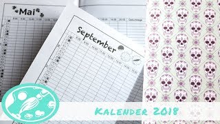 Kalender 2018  PDF zum ausdrucken Heft selber binden DIY [upl. by Aerdnac]