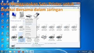 Cara Menggunakan Satu Printer untuk Dipakai Bersama dalam Jaringan  Sharing Printer [upl. by Ydissac593]