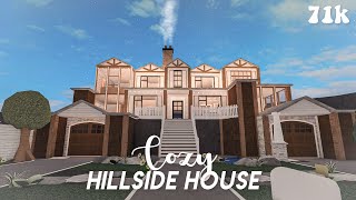 Cozy hillside house  Bloxburg speedbuild [upl. by Secrest]