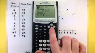 Statistics  Making a scatter plot using the Ti8384 calculator [upl. by Atteve]