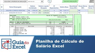 Planilha de Cálculo de Salário Excel  Holerite Excel [upl. by Ezalb]