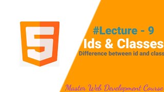 IDs amp Classes in HTML5  Difference between ID and Class  Master Web Development Course  Lecture 9 [upl. by Sparke]