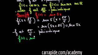 Détermination de la période dune fonction trigonométrique 1  Terminale S [upl. by Nama751]