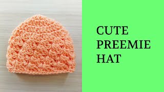 Lovely Crochet Preemie Girl Hat  Beginner Friendly amp Cute Pattern [upl. by Ettesus455]