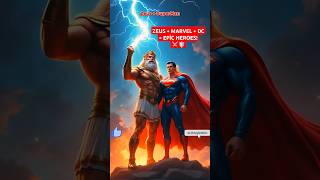 Zeus Meets Marvel amp DC Epic New Superheroes zeus marvel dc shorts EpicMashup ComicFusion [upl. by Assirrec]