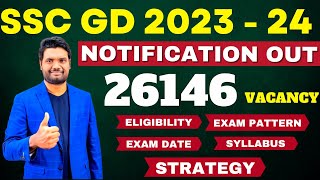 SSC GD 2024 Notification Out  SSC GD New Vacancy Update SSC GD Complete Information By Ankit Sir [upl. by Ender977]