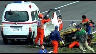 【Slow motion Car Crash Ferrari 458 Suzuka】 鈴鹿サーキット フェラーリ・チャレンジ・トロフェオ・ピレリ・アジアパシフィックでの事故 スローモーション。 [upl. by Kinson]