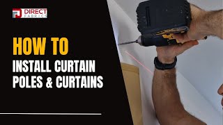 How to Install Curtains on Curtain Poles  Instructions Walkthrough Mearuring Installing Hanging [upl. by Cutter679]