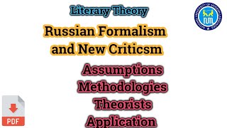 Russian Formalism  Formalism  New Criticism  Literary theory [upl. by Solhcin]