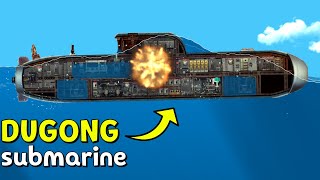 Submarine Dugong VS Bombs ◉ Floating Sandbox [upl. by Hayyifas]