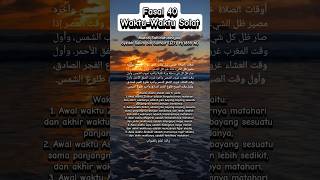 Waktu Melaksanakan Solat music motivation fiqih solat solawat quotes [upl. by Jansson]