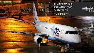 Flybe Full Flight  Birmingham to BerlinTegel  Embraer E175 [upl. by Haelhsa]