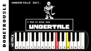 UNDERTALE OST  Bonetrousle Easy Melodica Tutorial [upl. by Learsi]