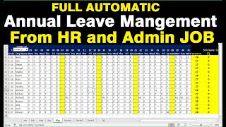 🔥how to create Annual leave management system in excel🔥 [upl. by Hasheem]