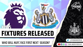 The premierleague Fixtures are out See what the lads think of our opening games NUFC [upl. by Arihday]