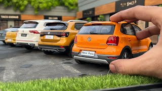 Most Realistic Volkswagen Cars Diecast Model Collection 118 Scale  Street Parking Mini Cars [upl. by Pavel]