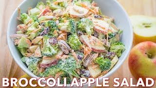 Salads Broccoli Salad with Apples and Pecans  Natashas Kitchen [upl. by Rolyab]