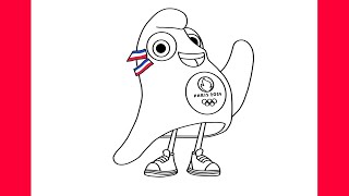 HOW TO DRAW OLYMPICS MASCOT PHRYGE  PARIS 2024 [upl. by Hessney868]