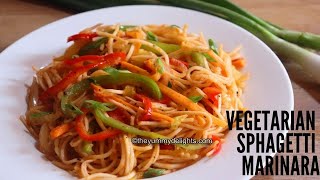 Spaghetti Marinara  Vegetarian Spaghetti with BEST homemade marinara sauce  marinara pasta [upl. by Anniram]