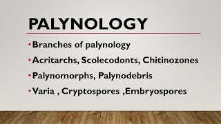 PalynologyBranches Basic termsPalynology  URDUHINDI  AZ concepts guide [upl. by Senoj]