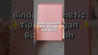 Binder Tipis amp Ringan Buat Kuliah shopeehaulaesthetic aestheticstationery racunshopee [upl. by Elynad]