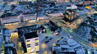 Nuuk by night drone footage of Nuuk Greenland [upl. by Richma380]