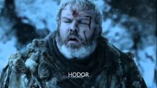 HODOR HOLD THE DOOR GAME OF THRONES DEATH OF HODOR HODOOR DOOR Segurar a porta hodorr YOUTUBE [upl. by Samuela]