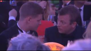 Drunk Kimi Räikkönen chatting with Mick Schumacher at FIA Prize Giving 2018 😂 [upl. by Dnarb]