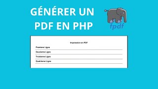 Générer un fichier PDF en PHP avec FPDF [upl. by Idnerb950]