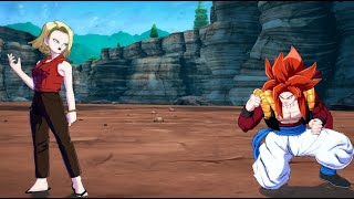 DBFZ HikariJirenSS4 GogetaAndroid 17 vs DelBlue VegetaAndroid 18SSJ Goku [upl. by Nnaassilem]