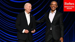 This Is What Actually Happened When Obama Walked With Biden Off Stage At Fundraiser White House [upl. by Euqinue]