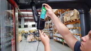 How to mount the Panasonic Toughbook FZT1 Handheld into a forklift [upl. by Lamoree270]