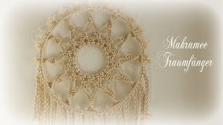 Makramee Traumfänger  DIY  Macrame Dreamcatcher eng sub [upl. by Harrat706]