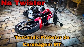 Testando O Protetor De Carenagem MT Na Twister [upl. by Inness]