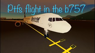 Roblox ptfs flight in the ￼b757 [upl. by Annonyw]