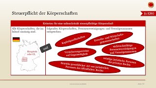 Steuerpflicht der Körperschaften  👨🏼‍🎓 EINFACH ERKLÄRT 👩🏼‍🎓 [upl. by Yajet]