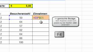 Excel für Einsteiger Formeln kopieren Zellbezüge eine Liste als Tabelle formatieren [upl. by Isidora]