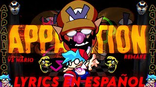 MARIOS MADNNES  APPARITION V2 Lyrics En Español  Vs Wario Apparition remake Letra en español [upl. by Monarski]