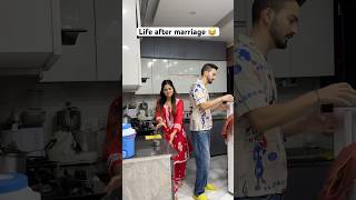 Saadhi ke baad ke side effects 😅 youtuber couplegoals comedy funny shortvideo youtubeshorts [upl. by Ddarb]