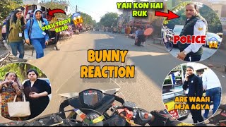 First Day In My College 😱With Bunny Helmet  Bunny Helmet Cover  Market Reaction 2 [upl. by Yendahc]